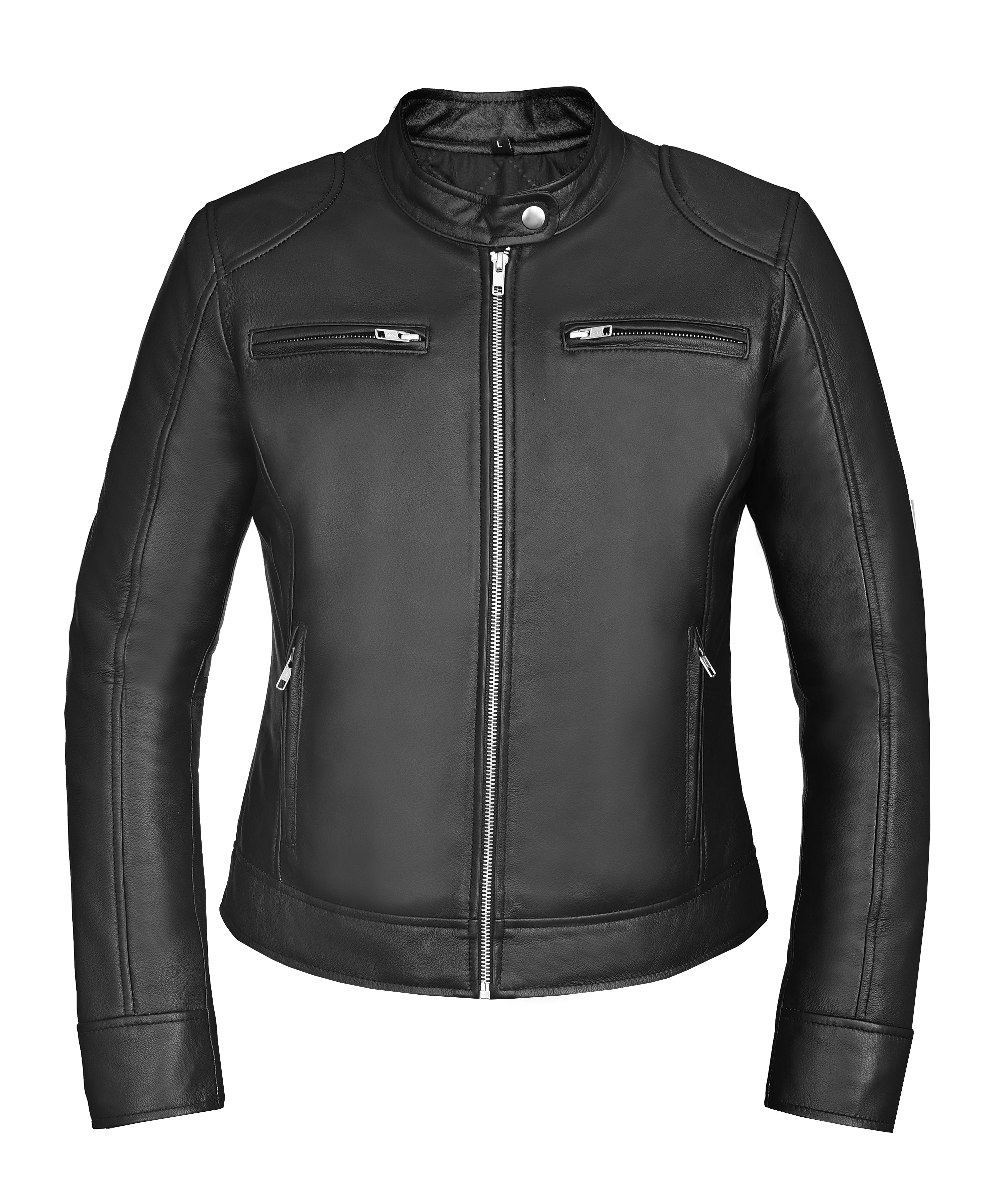 Black Biker Jacket for her